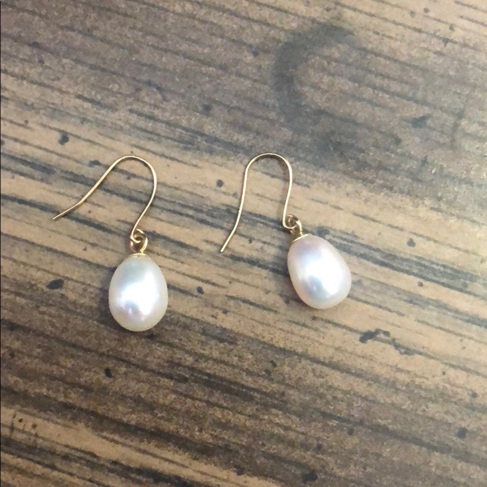 Beautiful Pearl Earrings with Gold posts